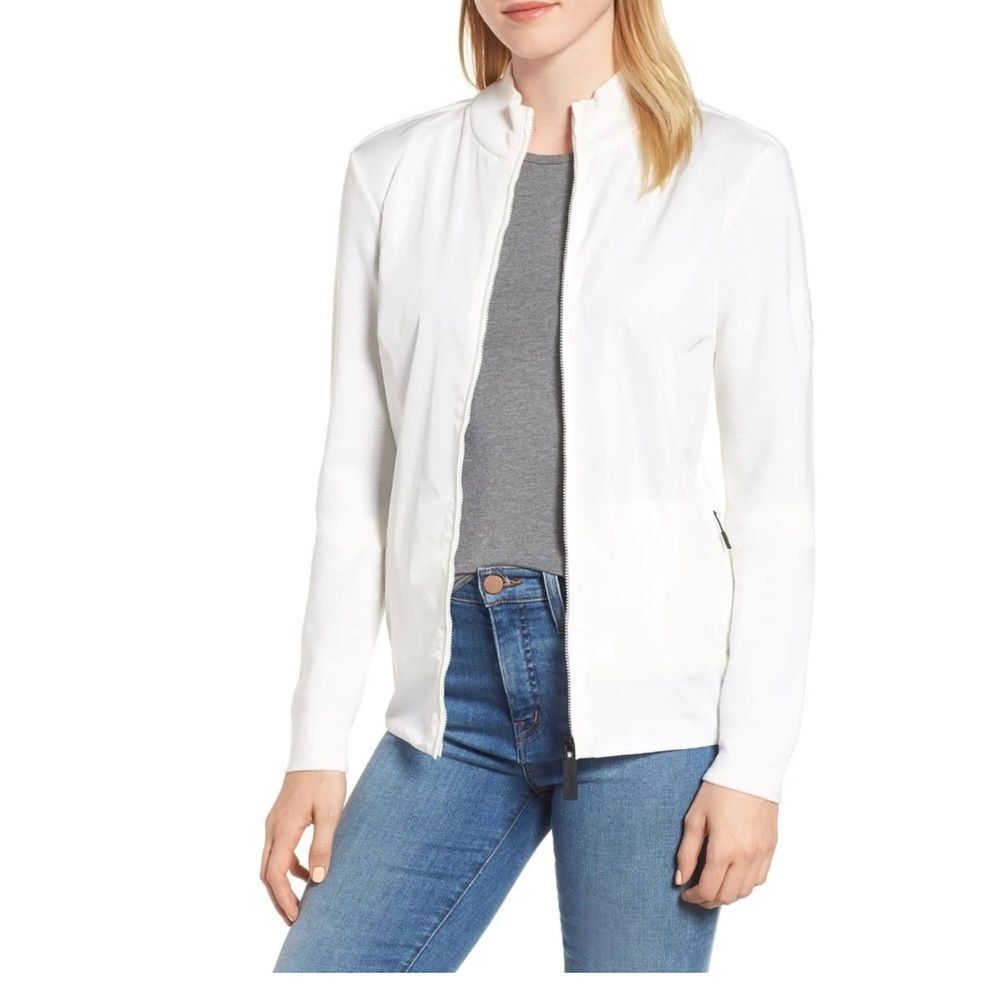 Canada Goose Windbridge Full Zip Sweater | White